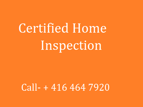 Certified home inspection