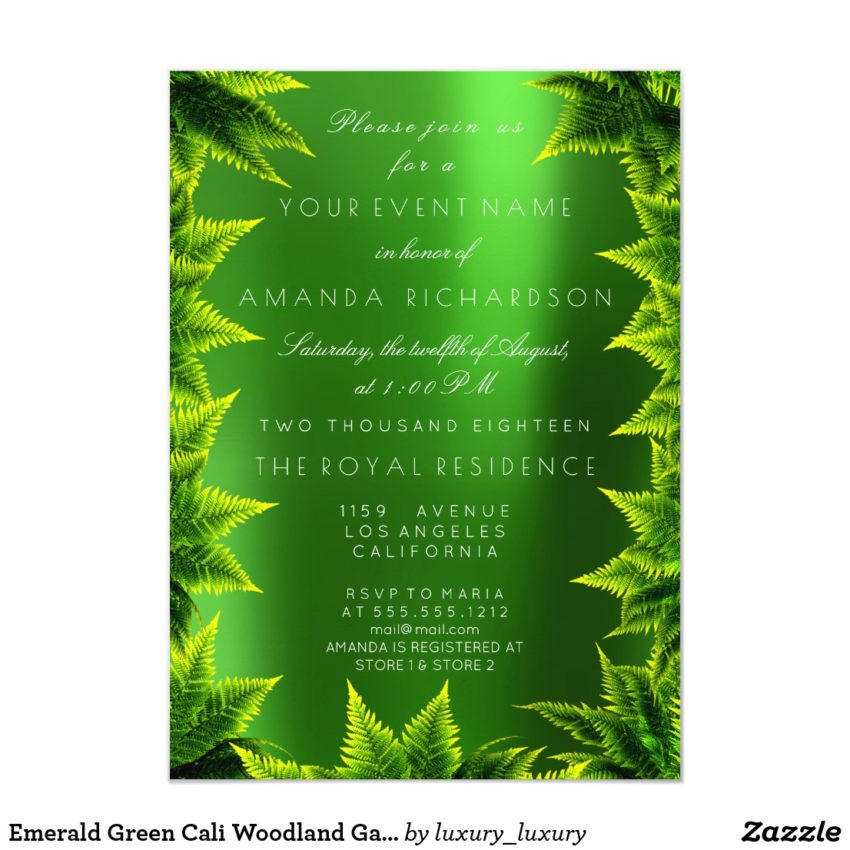 Woodland Green Invitation